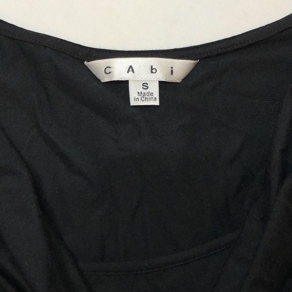 CABi 176 Black Bodycon Dress Small Ruched Sides Stretch Scrunch Knit - Picture 4 of 8